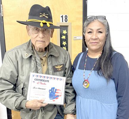 One of the Holdenville’s most well-known veterans is Army Ranger, Jesse Freeman. Mr Freeman was one of the many veterans honored at this year’s Veteran’s Ceremony hosted by the Muskogee Creek Nation.
