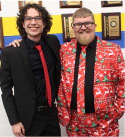 THE SAMS! Holdenville’s Assistant Band Director Sam White (left), under the supervision of Band Director Sam Crosby finished his final semester of student teacher and graduated from East Central University this December. Congratulations Sam!