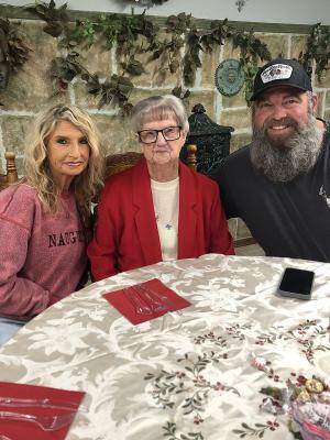 Pauline Blaylock with Rett and Trina Simmons