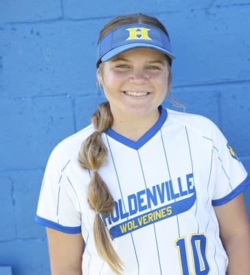 Holdenville Wolverine second baseman, Bella Smith, was selected to the All-District Team. Bella was also recognized for her outstanding performance as a pitcher.