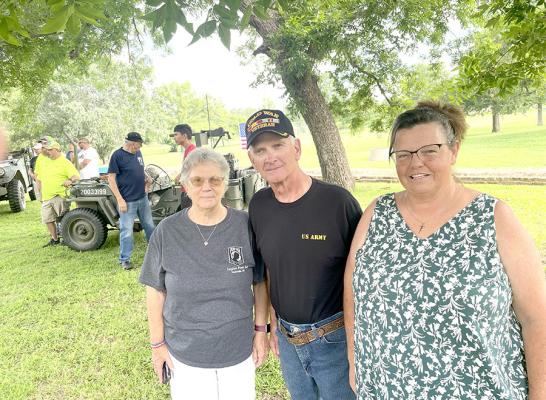 Lou Jean Tampleton with Viet Nam veteran Royce Montgomery, and Teresa Smith.