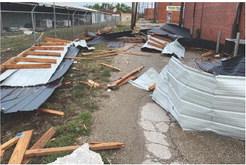 Tri-Cities Discount Beverages along with Dynamic, as well as many stores in between, were some of those most greatly affected by the storm. The winds caused much of the roof and front of the building to blow off. More pictures pages 2&amp;3