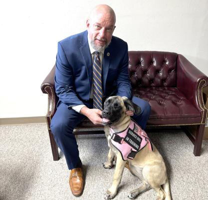 District Attorney Erik Johnson with his latest hire, Wendy Peffercorn