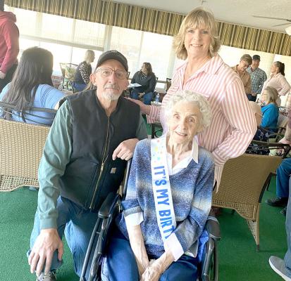 OZELL YOUNGBLOOD RECENTLY CELEBRATED HER 95TH BIRTHDAY. She is pictured above with her two children, Joey Youngblood and Brenda Ellis