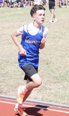 Grayson Poulain ran the 1600 meter run in the Wolverines’ junior high track meet at Okemah. Grayson will compete again when Holdenville travels to Tishomingo on Tuesday.