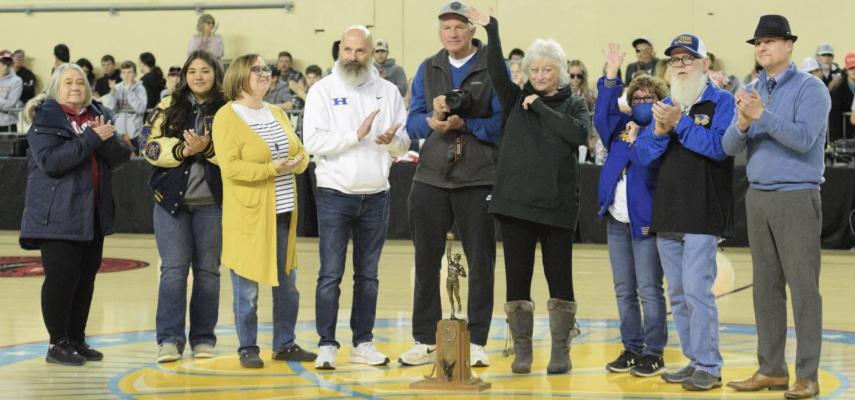 THE WOLVERINE DELEGATION JOINED HOLDENVILLE’S LEGENDARY HEAD COACH, JOHN DAUGHERTY’S
