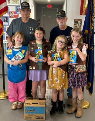 Girl Scouts in picture left to right Reagan P., Presley M., Olivia D., Hailey G.