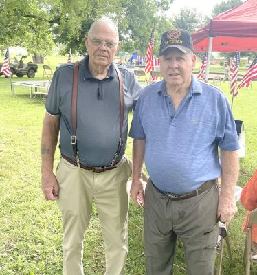 Retired Captain Doyle Tampleton with Col. Charles “Chuck” Hatch.