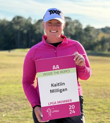 KAITLIN MILLIGAN EARNS LPGA CARD, MAKING HOLDENVILLE GRANDPARENTS PROUD