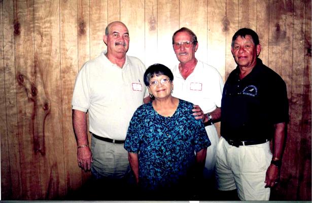 FROM THE CLASS OF 1957... the music was great and the cars were the very best that year. And these 1957 Yeager grads were there for it all. They are Bob Ross, Frank House, Doug Scott, and Phyllis McKane