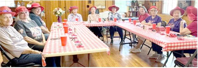 RED HATS ENJOY PICNIC IN COMFORT
