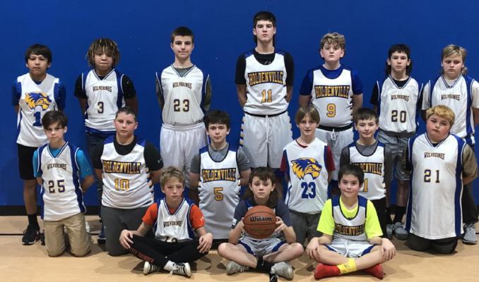 6th grade boys basketball finished the season 6-0. (L-R) Front: James Julian, Bradyn Young, Bentley Rhine. Middle: Tripp Janes, Braden Black, Jon Green, Rowdy Elkins, Cash Lenning, Adrian Madron. Back: RJ Lowe, Zamarious Walls, Jeffrey Richmond, Jayden Ellis, Elden Rankin, Landon Yates, Tristen Dennie, Logan Nuckols (not in photo)