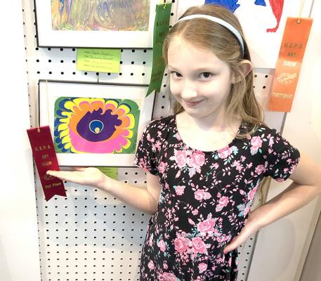 WINNER! Kaylee Vaughn was thrilled to place in this year’s Fall Art Show hosted by HSPS.