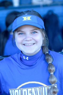 Isabella ( Bella ) Smith is the Holdenville News Scholar Athlete of the Week. Bella is a straight “A” student and a standout on both the Wolverine softball and basketball team.
