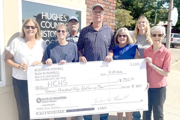 BIG CHECK FOR LOCAL MUSEUM