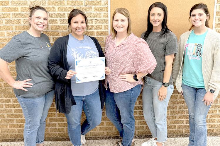 Tarynn Merriman, Jennifer Lening, Randee Proctor, Jenna Madron Buzz Into Brilliance Reed $498.38. Not Pictured: Allesha Jett, Elisha Lunsford, Chelsea Dyer, Becky Sipes, Jennifer Lening, Laura Jones, Leslie Phillips Put on a Show Reed $3,500.00