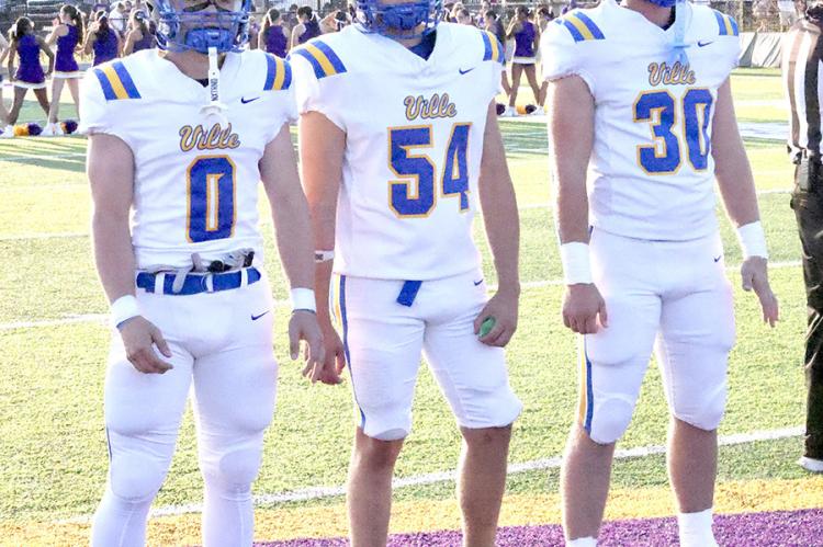 The Wolverine Captains for the season opener at Vian were: # 0 Abe Gomez, # 54 Tristan Denny and # 30 Bo Black. Holdenville won the toss, chose to receive the opening kick-off and proceeded to march down the field and score the first touchdown of the season.