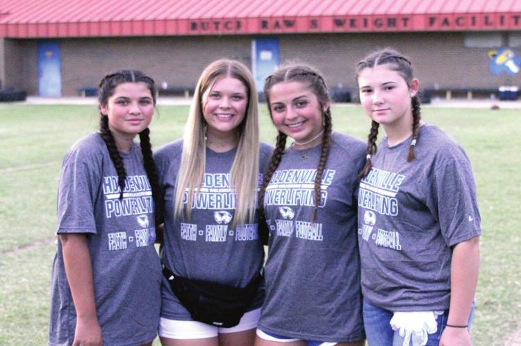 The football trainers will have special duties during the times of the Covid pandemic. Macy Lasater, Brooklin Ford, Kailyn Johnson and Macee Mitchon have to take extra precautions as the supply the football team with water and first aide.