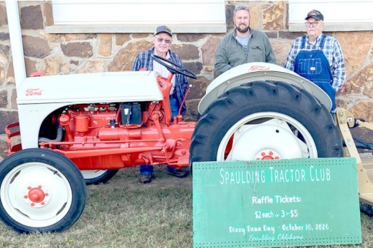 SPAULDING TRACTOR CLUB GIVES AWAY TRACTOR AT DIZZY DEAN DAY