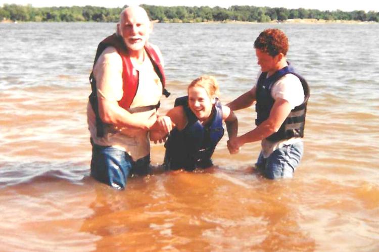 Jack pictured with friend Audra Boling at the lake in July 2002.