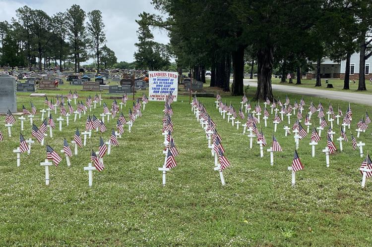 FLANDERS FIELD AT HOLDENVILLE CEMETERY