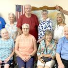 HOLDENVILLE HIGH SCHOOL CLASS OF 1964 GATHERS FOR 62ND REUNION... Members of the class enjoy refreshments and great conversation at the Methodist Church here in Holdenville. Pictured above are: Back Row (L-R): Denny Langdon, Dale Jenkins, Patricia Sanford, Jim Hignite, Judy Cowart, Jonnie Edwards, Gary Whitton. Front Row: Linda Marsh, Kate Castle Mackey, Vickey Mackey, Terrri Jo Lyons House, and Clifton House.