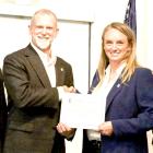 Newly appointed member of the Eastern Oklahoma State College Board of Regents Stephanie Keesee-Pipkin (third from left) was sworn in during the board’s July meeting. Left to right: Dr. Randy Harp, EOSC president; Sen. Warren Hamilton, Keesee-Pipkin and Latt Jeffrey, EOSC Board of Regents chairman.